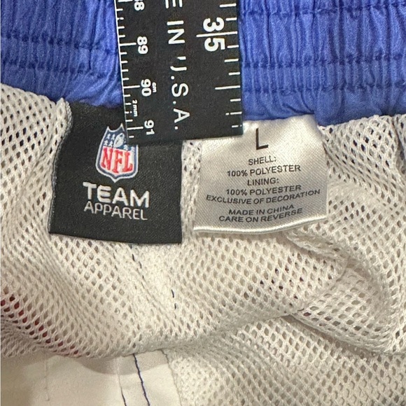 NFL Team Apparel New York Giants Swim Lounge Board Shorts Trunk Embroidered Sz L - Picture 8 of 8